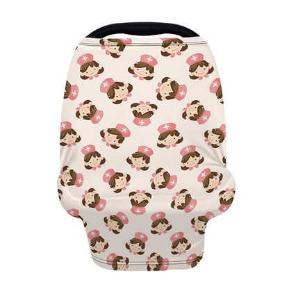 Cute Cartoon Nurse Pattern Print Baby Seat Cover