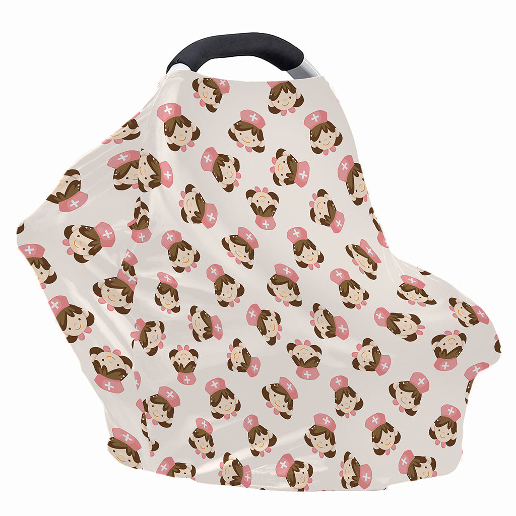Cute Cartoon Nurse Pattern Print Baby Seat Cover