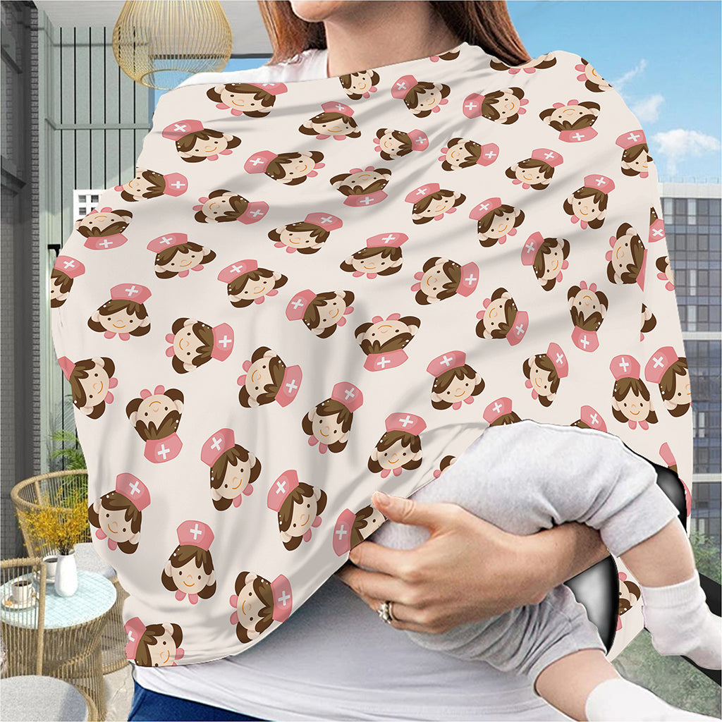 Cute Cartoon Nurse Pattern Print Baby Seat Cover