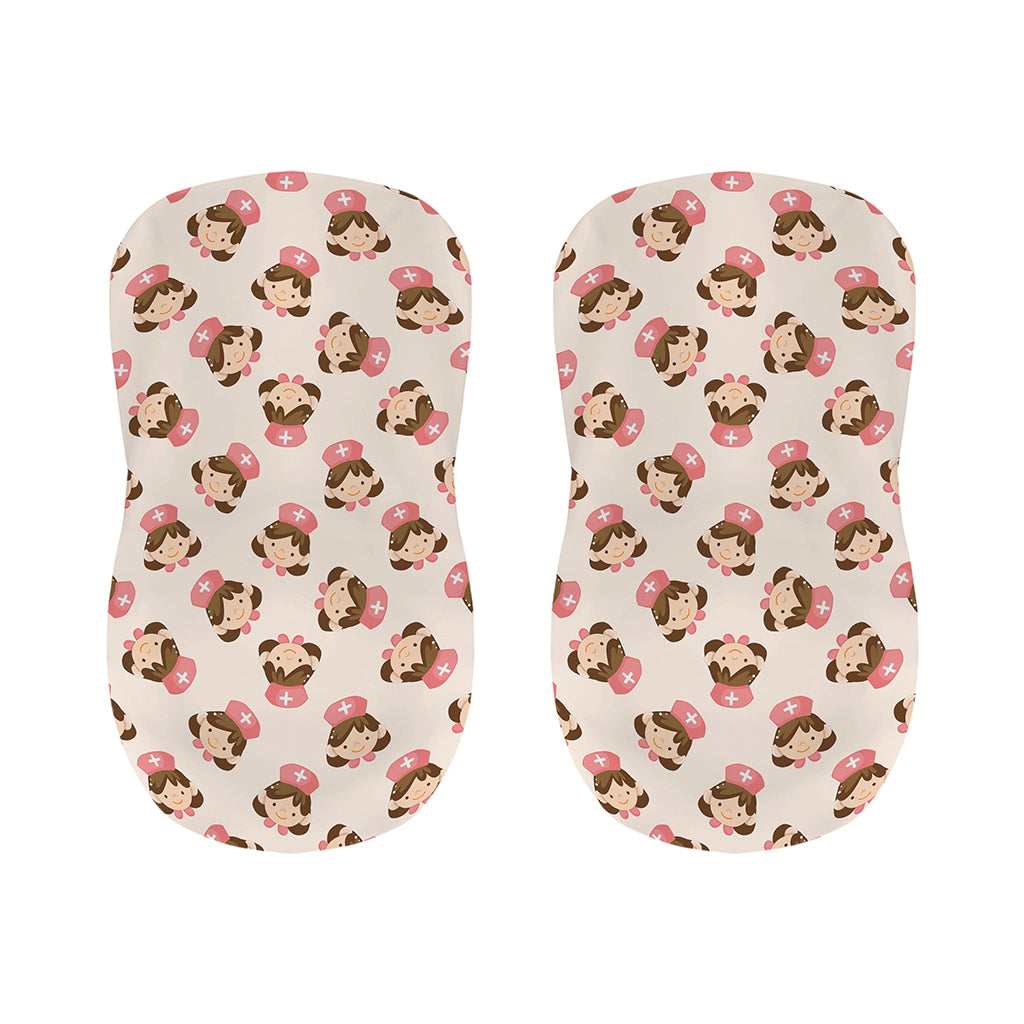 Cute Cartoon Nurse Pattern Print Bar Stool Covers