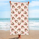 Cute Cartoon Nurse Pattern Print Beach Towel