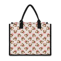 Cute Cartoon Nurse Pattern Print Canvas Tote Bag