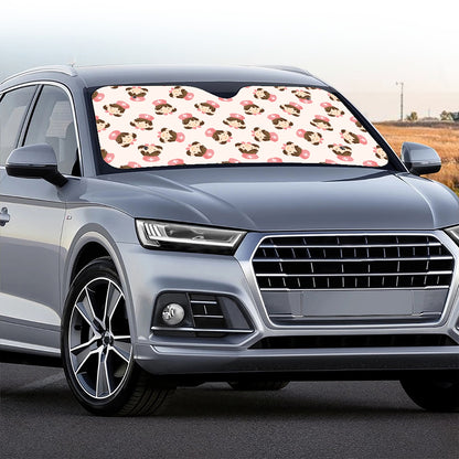 Cute Cartoon Nurse Pattern Print Car Windshield Sun Shade