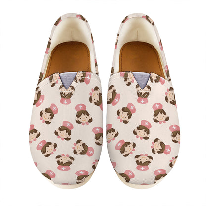 Cute Cartoon Nurse Pattern Print Casual Shoes