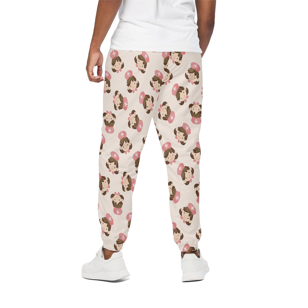 Cute Cartoon Nurse Pattern Print Cotton Pants