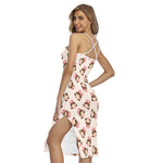 Cute Cartoon Nurse Pattern Print Cross Back Cami Dress
