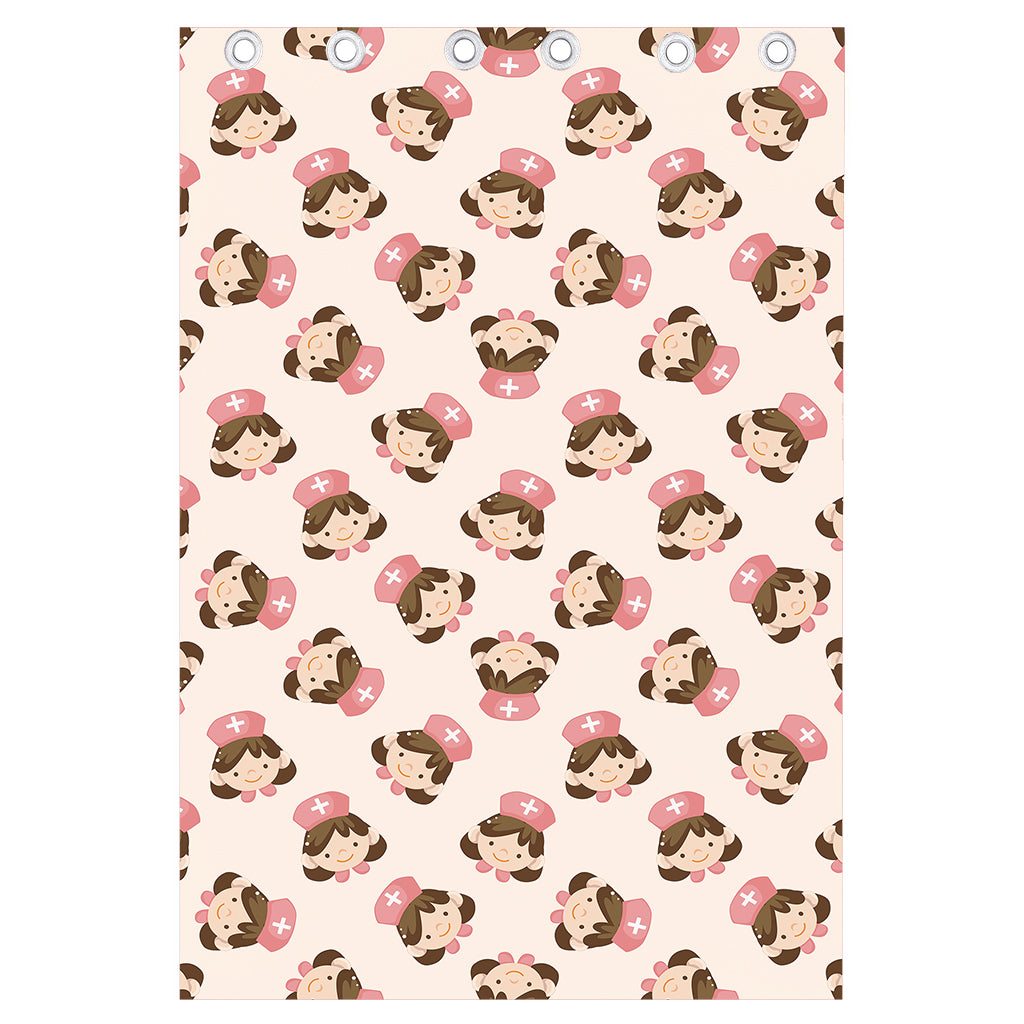 Cute Cartoon Nurse Pattern Print Curtain