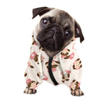 Cute Cartoon Nurse Pattern Print Dog Zip Up Hoodie