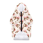 Cute Cartoon Nurse Pattern Print Dog Zip Up Hoodie