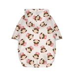 Cute Cartoon Nurse Pattern Print Dog Zip Up Hoodie