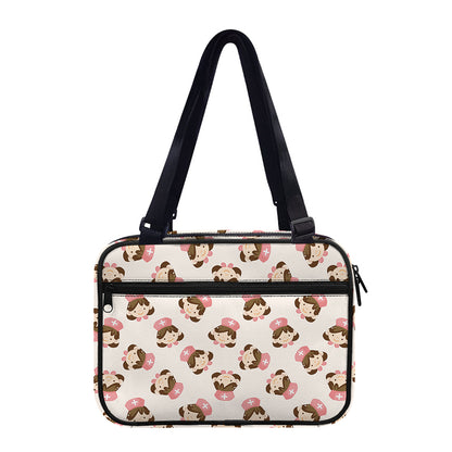 Cute Cartoon Nurse Pattern Print Double Strap Bible Bag