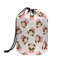 Cute Cartoon Nurse Pattern Print Drawstring Makeup Bag