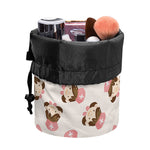 Cute Cartoon Nurse Pattern Print Drawstring Makeup Bag
