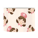Cute Cartoon Nurse Pattern Print Drum Lamp Shade