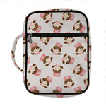 Cute Cartoon Nurse Pattern Print Front Pocket Bible Bag