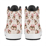 Cute Cartoon Nurse Pattern Print High Top Leather Sneakers