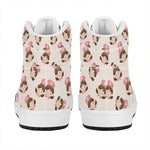 Cute Cartoon Nurse Pattern Print High Top Leather Sneakers