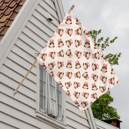 Cute Cartoon Nurse Pattern Print House Flag