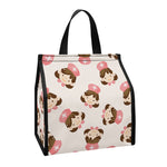Cute Cartoon Nurse Pattern Print Insulated Lunch Tote