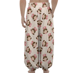 Cute Cartoon Nurse Pattern Print Lantern Pants