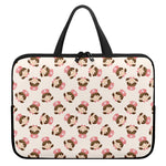 Cute Cartoon Nurse Pattern Print Laptop Sleeve With Handle