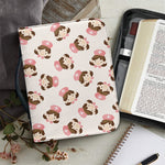 Cute Cartoon Nurse Pattern Print Leather Bible Cover