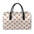 Cute Cartoon Nurse Pattern Print Leather Duffel Bag