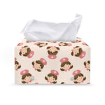 Cute Cartoon Nurse Pattern Print Leather Tissue Box Cover