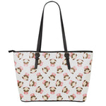 Cute Cartoon Nurse Pattern Print Leather Tote Bag