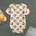 Cute Cartoon Nurse Pattern Print Men's Bodysuit