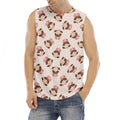 Cute Cartoon Nurse Pattern Print Men's Fitness Tank Top