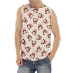 Cute Cartoon Nurse Pattern Print Men's Fitness Tank Top
