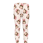 Cute Cartoon Nurse Pattern Print Men's leggings