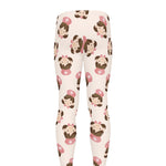 Cute Cartoon Nurse Pattern Print Men's leggings