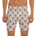 Cute Cartoon Nurse Pattern Print Men's Long Boxer Briefs