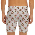 Cute Cartoon Nurse Pattern Print Men's Long Boxer Briefs