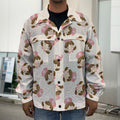 Cute Cartoon Nurse Pattern Print Men's Shirt Jacket