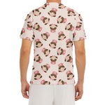 Cute Cartoon Nurse Pattern Print Men's Short Sleeve Rash Guard