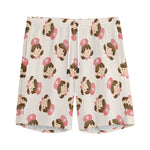 Cute Cartoon Nurse Pattern Print Men's Sports Shorts