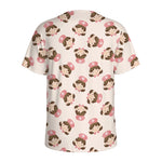 Cute Cartoon Nurse Pattern Print Men's Sports T-Shirt