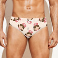 Cute Cartoon Nurse Pattern Print Men's Swim Briefs