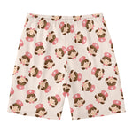 Cute Cartoon Nurse Pattern Print Men's Swim Trunks