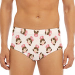Cute Cartoon Nurse Pattern Print Men's Triangle Swim Briefs