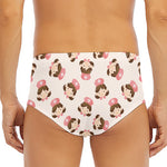 Cute Cartoon Nurse Pattern Print Men's Triangle Swim Briefs