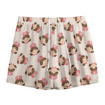 Cute Cartoon Nurse Pattern Print Mesh Shorts