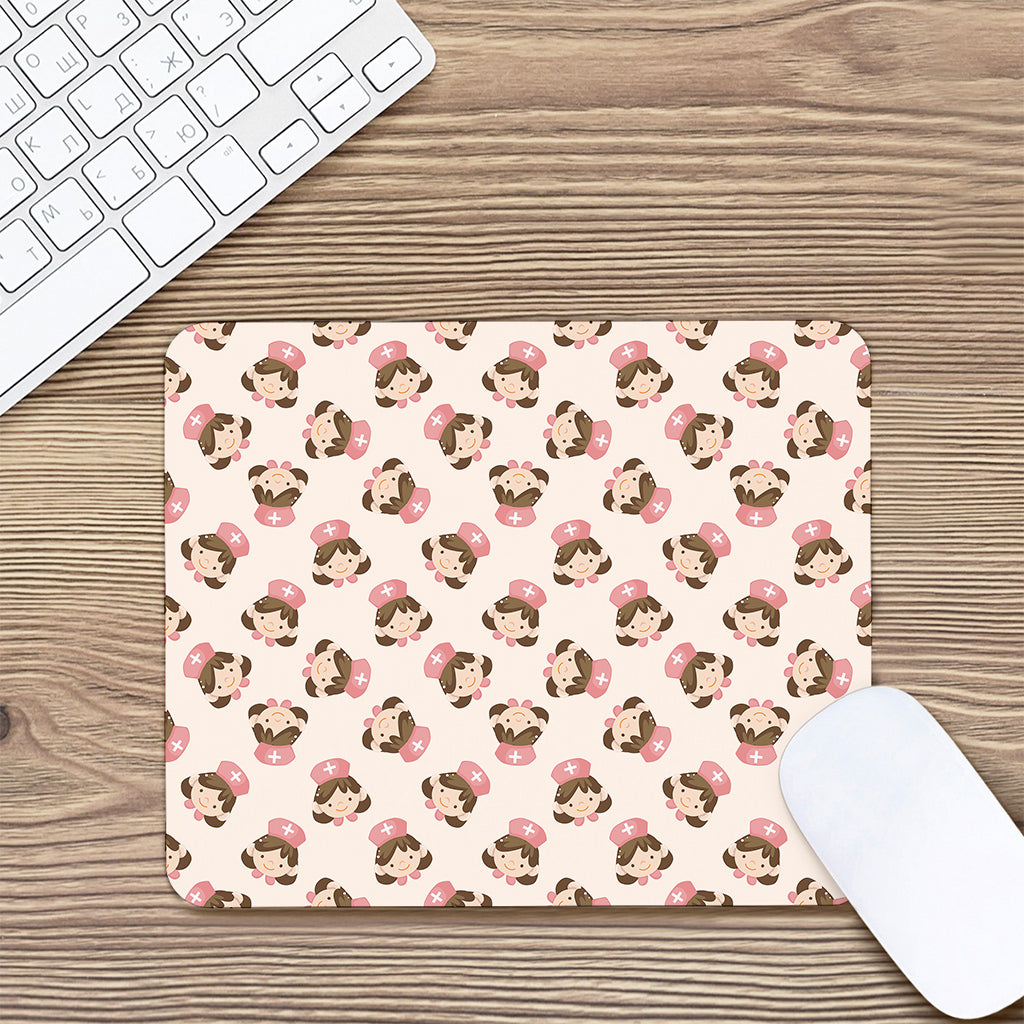 Cute Cartoon Nurse Pattern Print Mouse Pad
