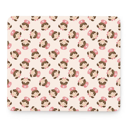 Cute Cartoon Nurse Pattern Print Mouse Pad
