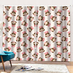 Cute Cartoon Nurse Pattern Print Pencil Pleat Curtains