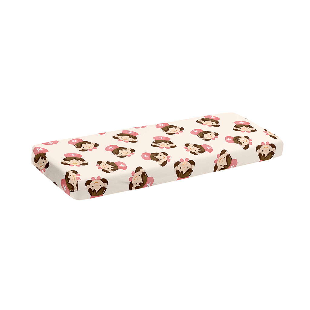 Cute Cartoon Nurse Pattern Print Piano Keyboard Cover