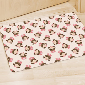 Cute Cartoon Nurse Pattern Print Polyester Doormat